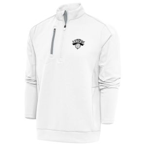 Antigua New York Knicks White Metallic Logo Generation Quarter Terrific Zip Top Retailers