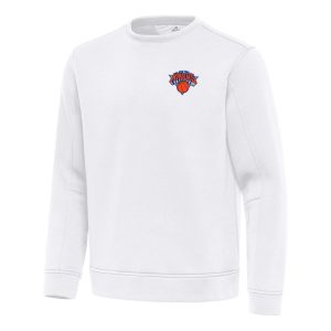 Antigua New York Knicks White Relevant Pullover Distinguished Sweatshirt Flash sale! Snag this great jersey at a discounted price.