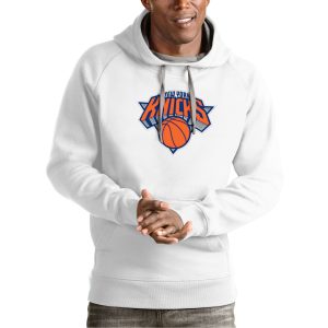 Antigua New York Knicks White Amazing Team Logo Victory Pullover Hoodie Perfect fit! Order this comfortable jersey.