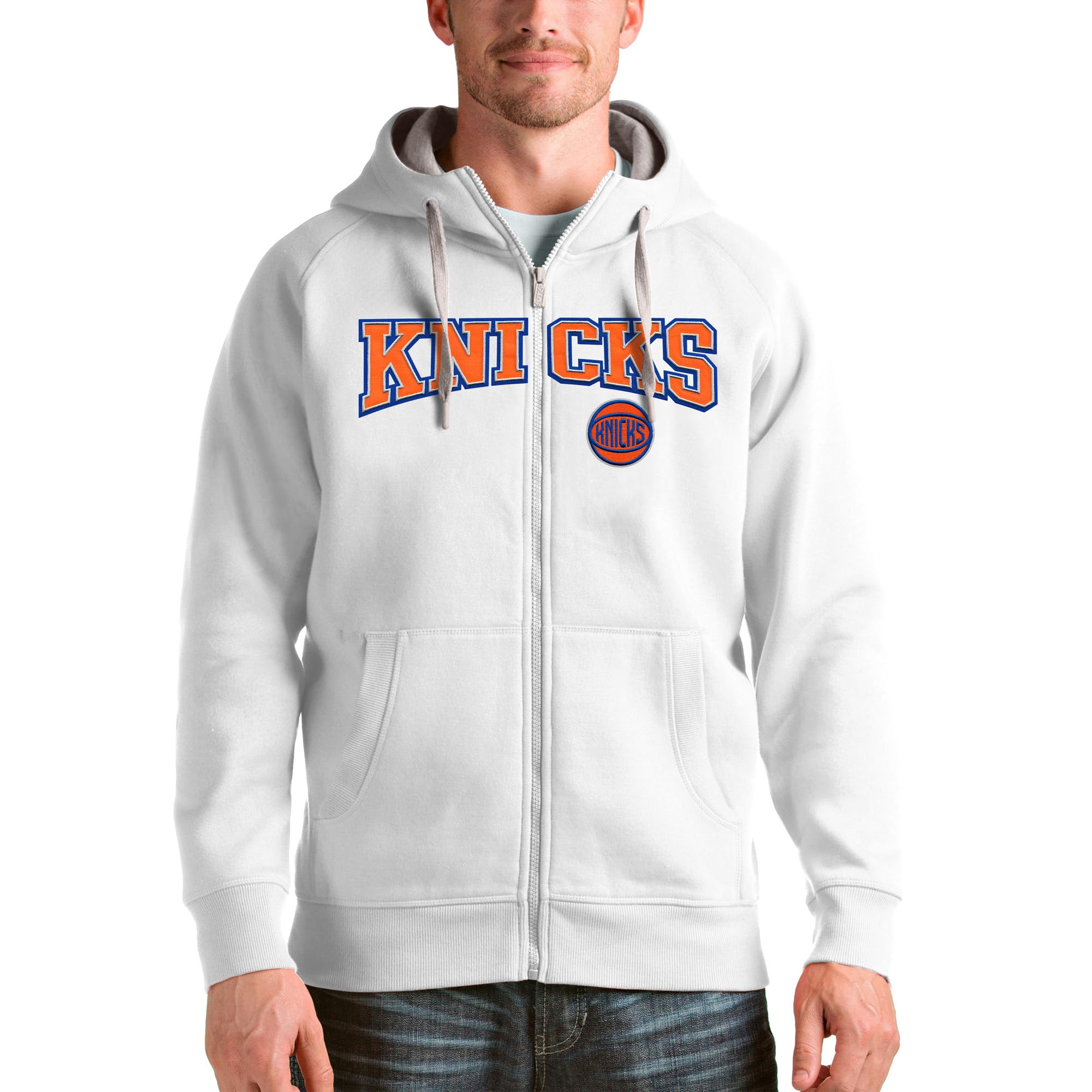 Antigua New York Amazing Knicks White Victory Full Zip Hoodie Proven quality! Invest in this reliable jersey.
