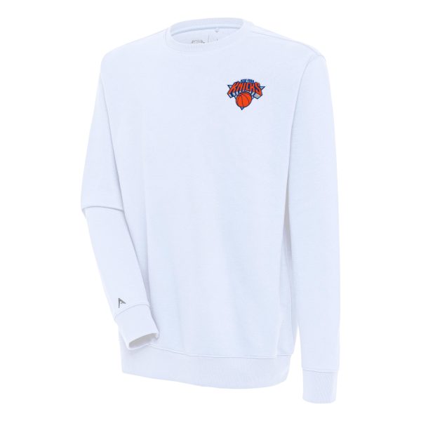 Antigua New Luxurious York Knicks White Victory Pullover Sweatshirt Collector's item! A rare addition to any collection.