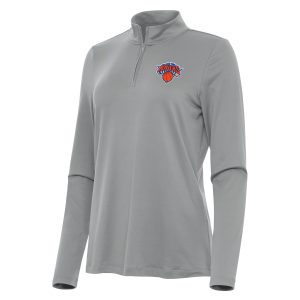 Antigua New York Knicks Women's Gray Reprocess Quarter Fabulous Zip Top Enhance your game - day look! Get this fashionable jersey.