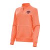 Antigua New York Knicks Women's Heather Orange Crush Quarter Luxurious Zip Fleece Sweatshirt Sports enthusiasts