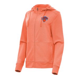 Antigua New Glamorous York Knicks Women's Heather Orange Seeker Full Zip Hoodie Jacket Unbeatable style! Get this stylish jersey now.