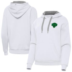 Antigua New York Knicks Women's White St. Patrick's Day Victory Pullover Premium - grade Hoodie Sports fans