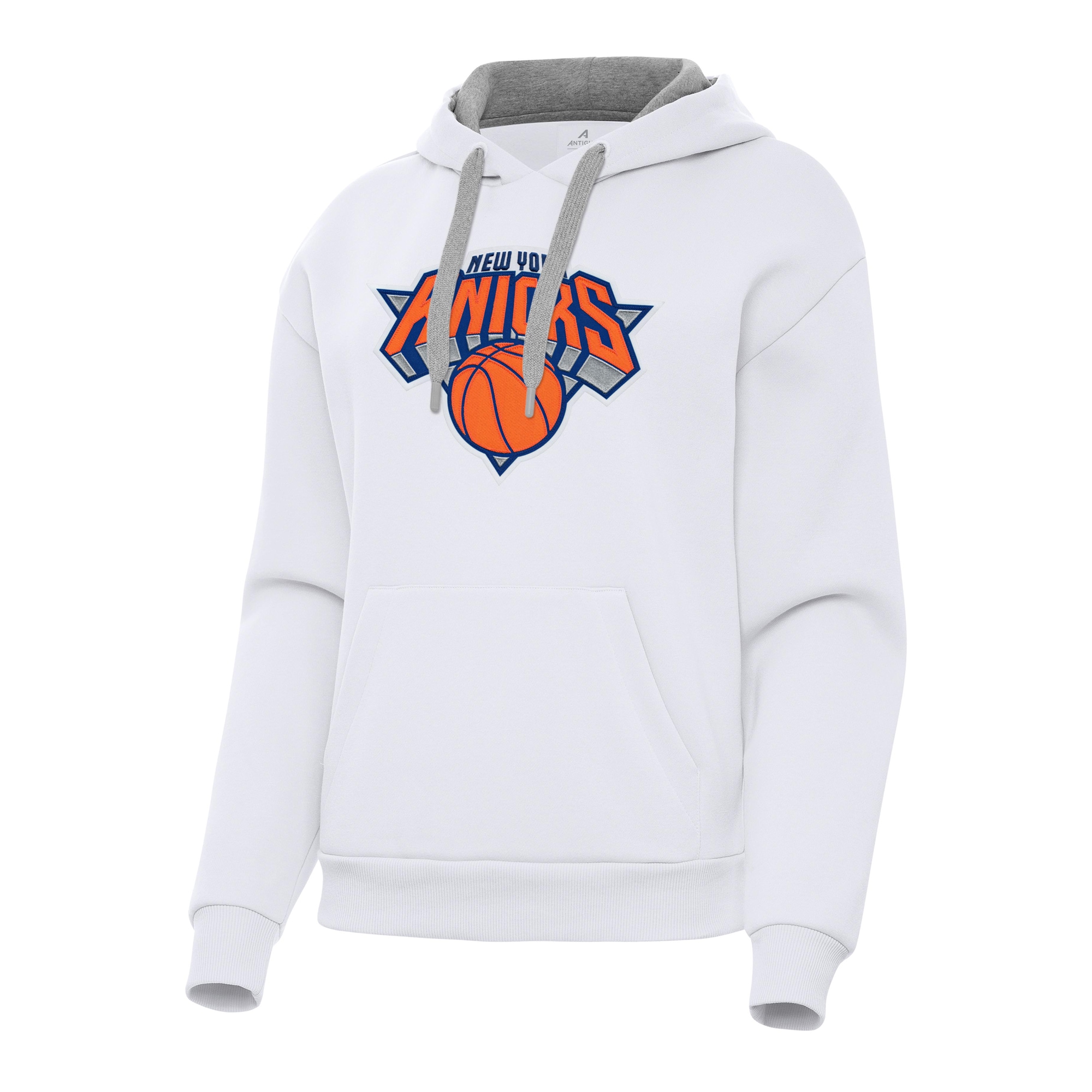 Antigua New York Knicks Women's White Superior Victory Pullover Hoodie Upgrade your fan gear! Order this premium jersey today.