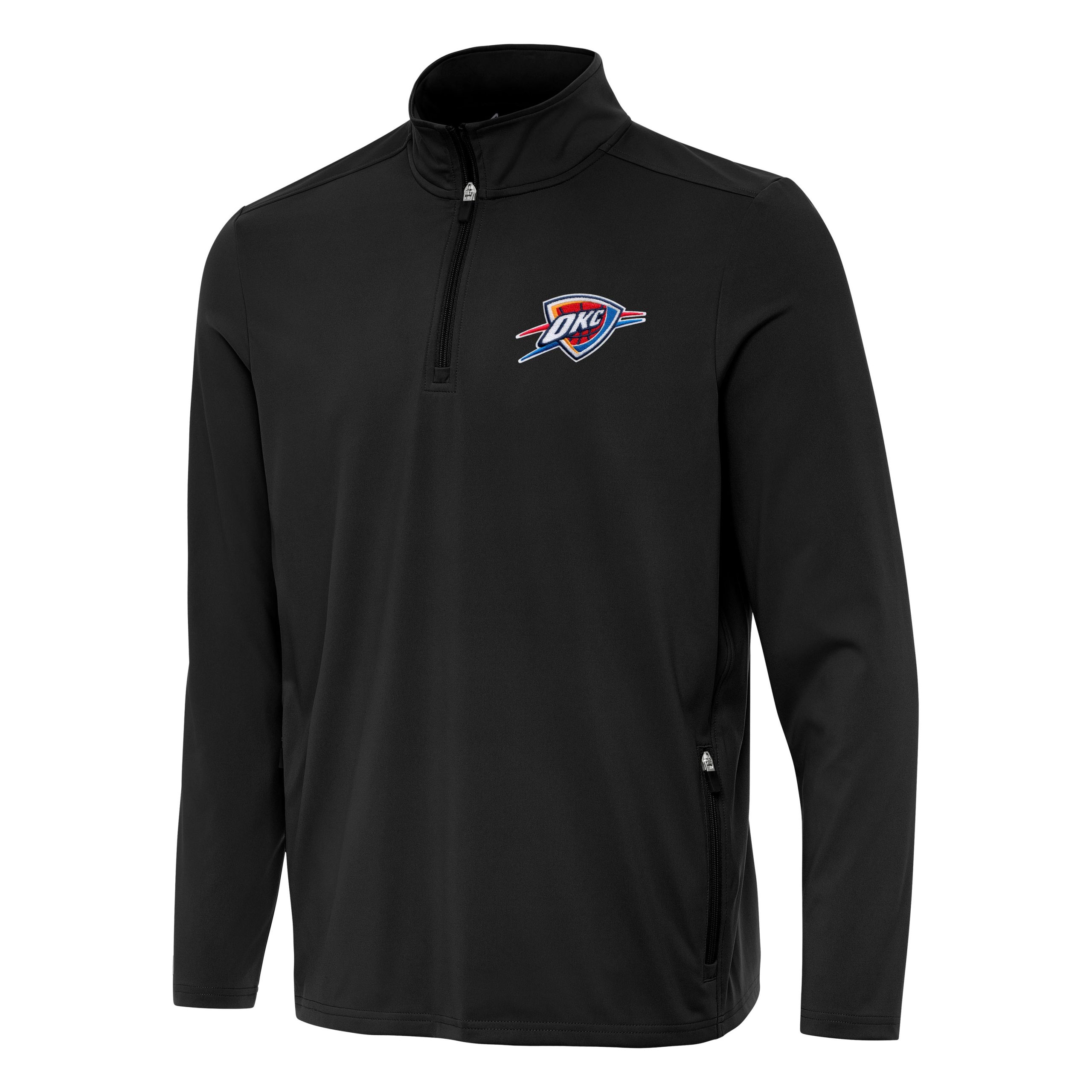 Antigua Oklahoma City Captivating Thunder Black Perilous Quarter Zip Sweatshirt Show your dedication! Own this special jersey for your team.