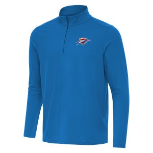 Antigua Oklahoma City Thunder Blue Intent Notable Quarter Zip Top Unbeatable style! Get this stylish jersey now.