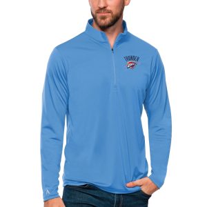 Antigua Glamorous Oklahoma City Thunder Blue Tribute Quarter Zip Pullover Top For a short time only! Don't miss out on this fantastic jersey.