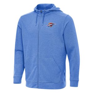 Antigua Oklahoma City Thunder Heather Blue Effortless Full Striking Zip Hoodie Jacket Join the elite! Get this exclusive jersey.