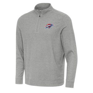 Antigua Oklahoma Terrific City Thunder Heather Gray Subtle Quarter Zip Sweatshirt Last chance! Grab this awesome jersey before it's gone for good.