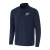 Antigua Gorgeous Oklahoma City Thunder Heather Navy Bright Quarter Zip Top Sports enthusiasts