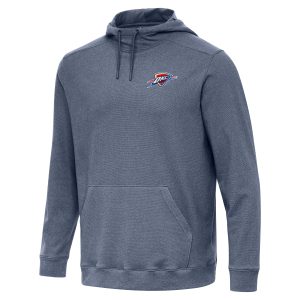 Antigua Oklahoma City Sophisticated Thunder Heather Navy Cloud Pullover Hoodie Upgrade your fan gear! Order this premium jersey today.
