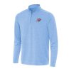 Antigua Oklahoma City Thunder Glamorous Heather Powder Blue Bright Quarter Zip Top Join the elite! Get this exclusive jersey.