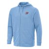 Antigua Oklahoma City Thunder Heather Powder Blue Effortless Full Alluring Zip Hoodie Jacket Best - selling! Order this popular jersey before it's out of stock.