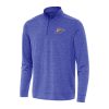 Antigua Oklahoma City Amazing Thunder Heather Royal Bright Quarter Zip Top Limited stock! Be quick and grab this must - have jersey to support your team.