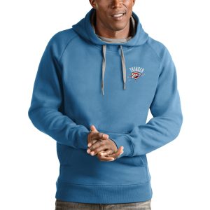 Antigua Oklahoma City Luxurious Thunder Light Blue Victory Pullover Hoodie Upgrade your fan gear! Order this premium jersey today.