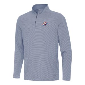 Antigua Oklahoma City Thunder Navy Captivating Twine Quarter Zip Top Don't be left out! Get this stylish jersey and show your team pride.