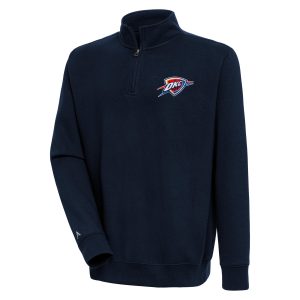 Antigua Oklahoma Outstanding City Thunder Navy Victory Quarter Zip Pullover Top Collector's item! A rare addition to any collection.