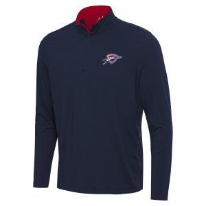 Antigua Oklahoma Top - notch City Thunder Navy/Red Content Quarter Zip Top Gift idea! Surprise a sports fan with this amazing jersey.