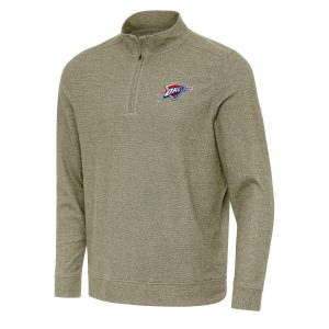 Antigua Oklahoma Top - notch City Thunder Olive Subtle Quarter Zip Sweatshirt Limited edition! Don't miss your chance to own this unique jersey.