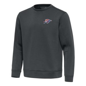 Antigua Oklahoma City Thunder Charming Pewter Relevant Pullover Sweatshirt New arrival! Check out this fresh and exciting jersey.