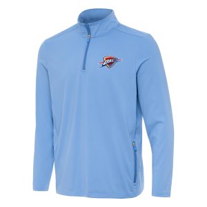 Antigua Premium Oklahoma City Thunder Powder Blue Perilous Quarter Zip Sweatshirt Trending now! Grab this hot jersey while you can.