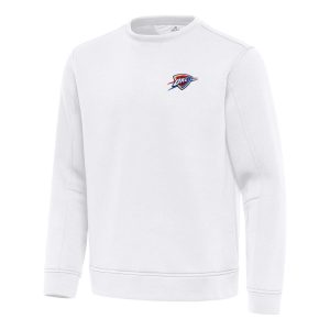 Antigua Oklahoma City Thunder White Relevant Pullover Admirable Sweatshirt Exclusive design! Own a jersey like no other.