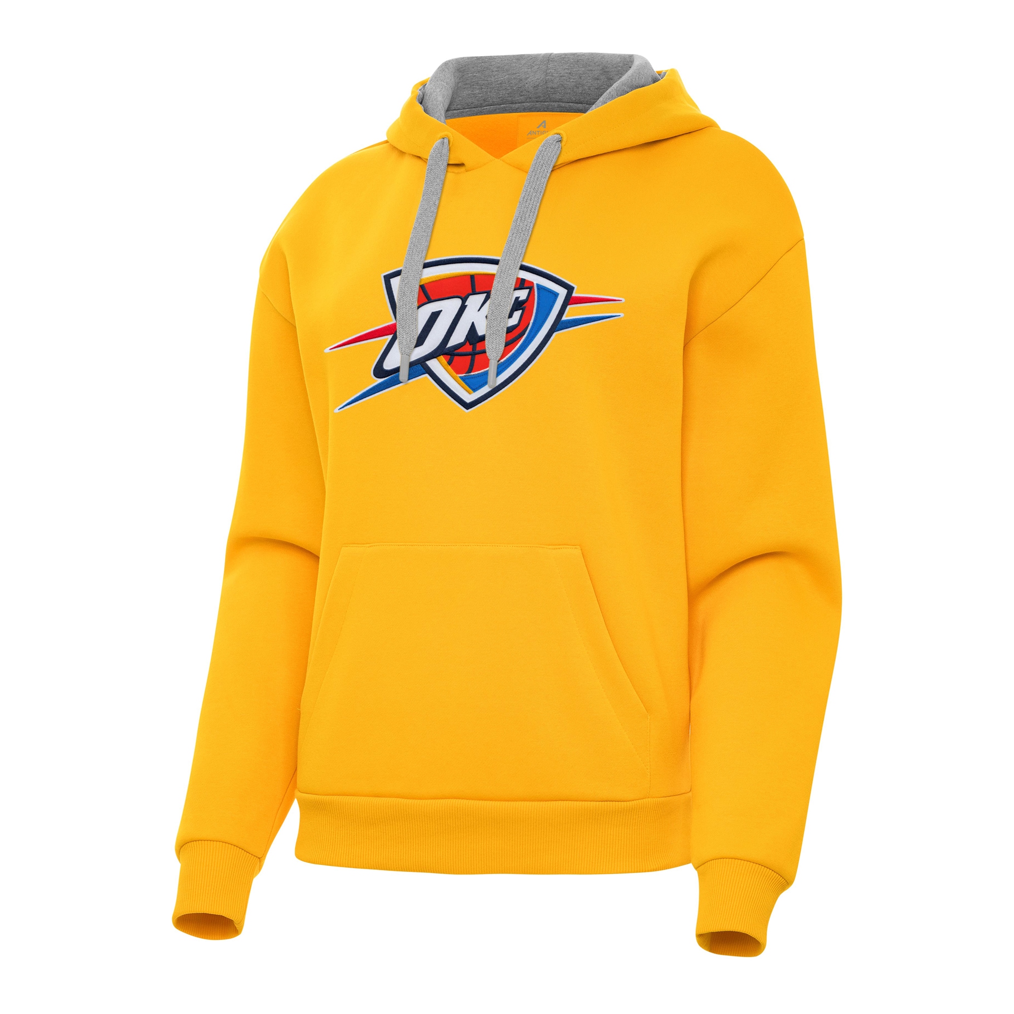 Antigua Oklahoma City Thunder Women's Gold Exceptional Victory Pullover Hoodie Exclusive design! Own a jersey like no other.