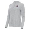 Antigua Oklahoma City Thunder Women's Heather Gray Dashing Daybreak Quarter Zip Hoodie Limited stock! Be quick and grab this must - have jersey to support your team.