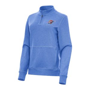 Antigua Oklahoma Prime City Thunder Women's Heather Royal Crush Quarter Zip Fleece Sweatshirt Act fast! Only a handful left. Secure this amazing jersey now.