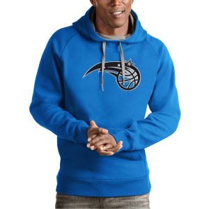Antigua Stunning Orlando Magic Blue Team Logo Victory Pullover Hoodie Exclusive design! Own a jersey like no other.
