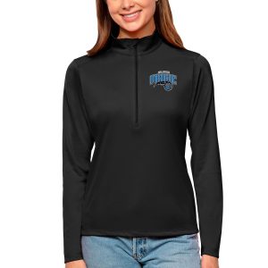 Antigua Orlando Magic Women's Black Superb Tribute Half Zip Top Customizable! Personalize this great jersey.