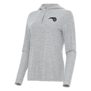 Antigua Orlando Magic Women's Heather Gray Superior Daybreak Quarter Zip Hoodie Celebrate your team! Order this commemorative jersey.