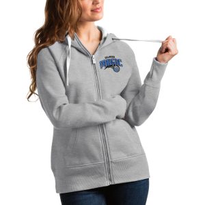 Antigua Premium Orlando Magic Women's Heathered Gray Victory Full Zip Hoodie Show your dedication! Own this special jersey for your team.