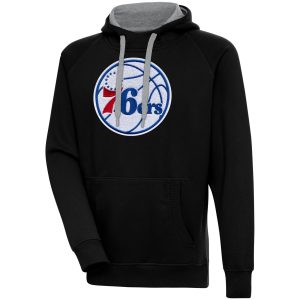 Antigua Stunning Philadelphia 76ers Black Victory Pullover Hoodie Gift idea! Surprise a sports fan with this amazing jersey.
