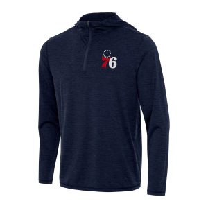 Antigua Terrific Philadelphia 76ers Heather Navy Tidy Quarter Zip Hoodie New arrival! Check out this fresh and exciting jersey.