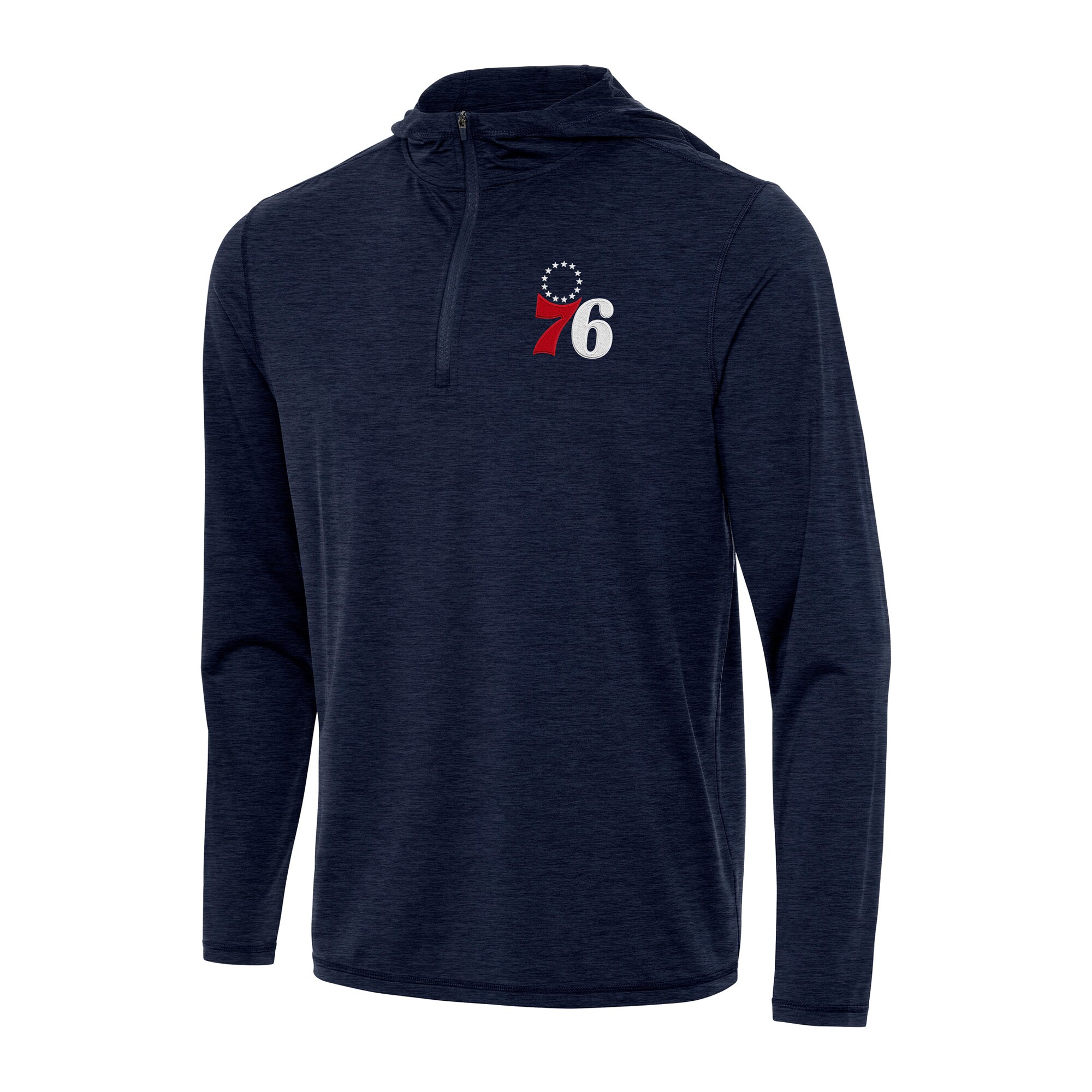 Antigua Terrific Philadelphia 76ers Heather Navy Tidy Quarter Zip Hoodie New arrival! Check out this fresh and exciting jersey.
