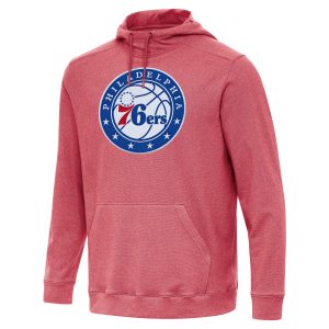 Antigua Philadelphia 76ers Heather Red Cloud Superb Pullover Hoodie Celebrate your team! Order this commemorative jersey.