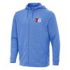 Antigua High - quality Philadelphia 76ers Heather Royal Effortless Full Zip Hoodie Jacket Don't be left out! Get this stylish jersey and show your team pride.