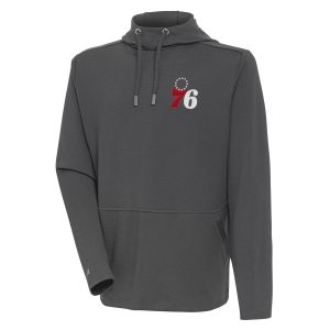 Antigua Philadelphia 76ers Fantastic Pewter Pure Honeycomb Pullover Hoodie Celebrate your team! Order this commemorative jersey.