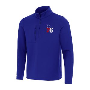 Antigua Philadelphia 76ers Royal Insider Quarter Zip Top Unique Authentic look! Wear this genuine jersey.