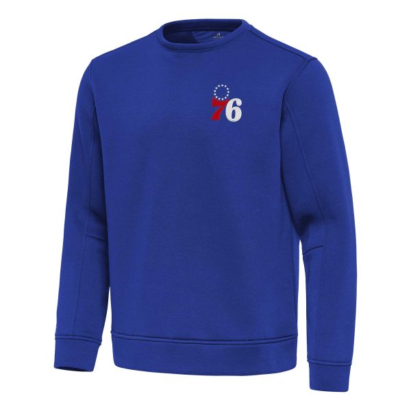 Antigua Philadelphia 76ers Royal Relevant Pullover Sweatshirt High - quality For the true fans! Secure this authentic jersey now.