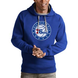 Antigua Philadelphia 76ers Royal Team Logo Victory Pullover Splendid Hoodie Don't be left out! Get this stylish jersey and show your team pride.