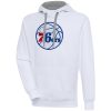 Antigua Philadelphia 76ers White Classy Victory Pullover Hoodie Exclusive design! Own a jersey like no other.