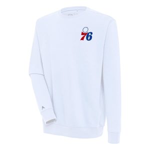 Antigua Philadelphia 76ers White Notable Victory Pullover Sweatshirt Time - sensitive! Order now before the deal expires.