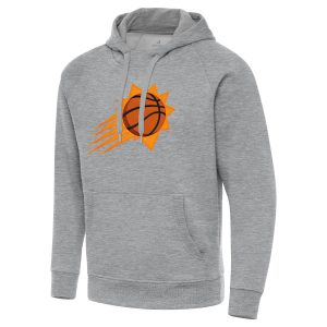 Antigua Phoenix Suns Heather Gray Big Refined & Tall Victory Raglan Pullover Hoodie Sports enthusiasts