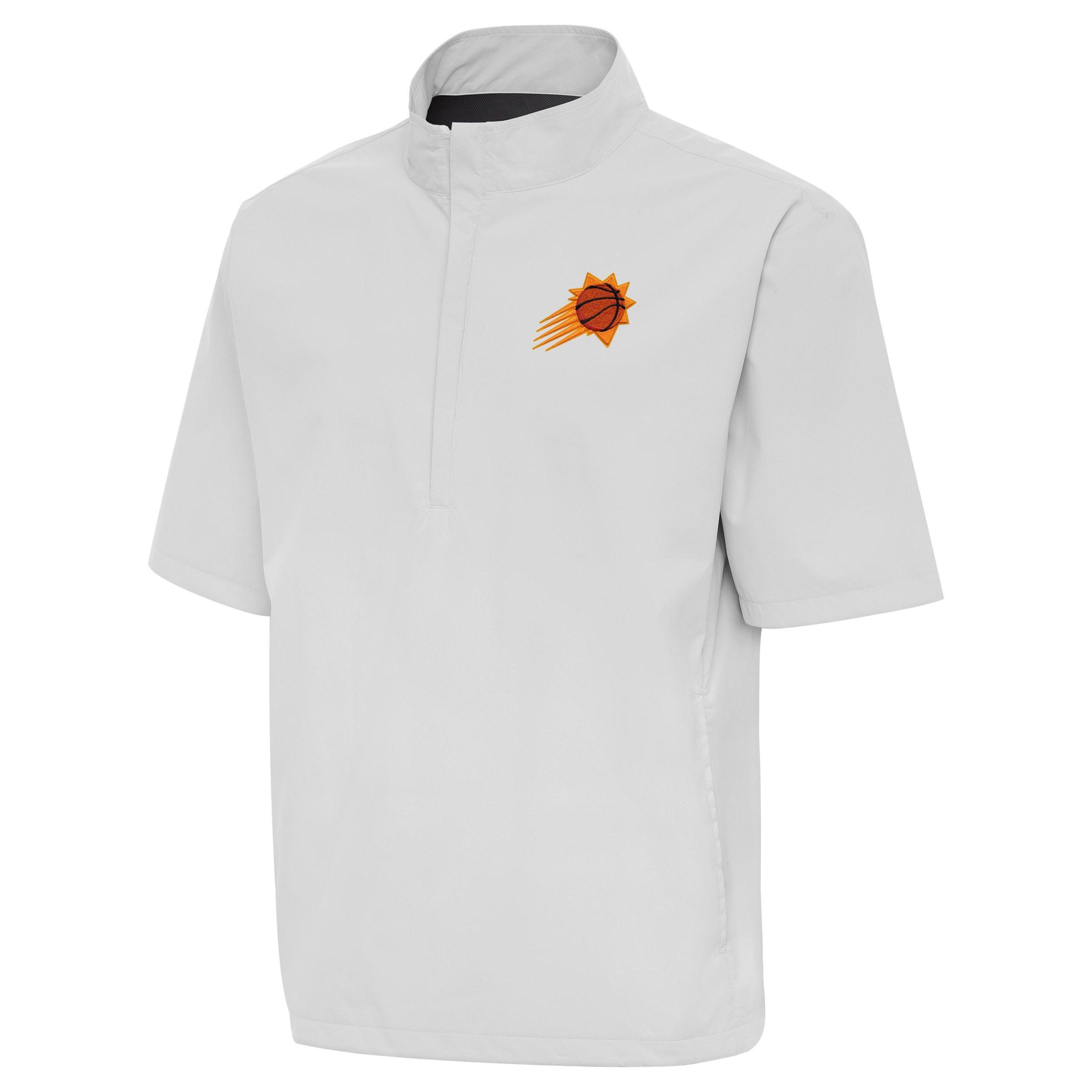 Antigua Phoenix Admirable Suns Heather Gray Brisk Quarter Zip Windbreaker Authentic look! Wear this genuine jersey.