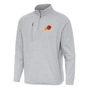 Antigua Phoenix Suns Alluring Heather Gray Certain Quarter Zip Tri Blend Sweatshirt Don't be left out! Get this stylish jersey and show your team pride.