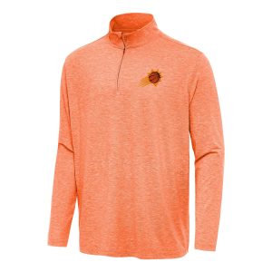 Antigua Phoenix Suns Heather Orange Hunk Quarter Zip Top - notch Top Customizable! Personalize this great jersey.